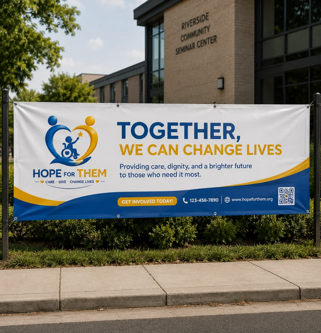 Hope For Them trade show banner