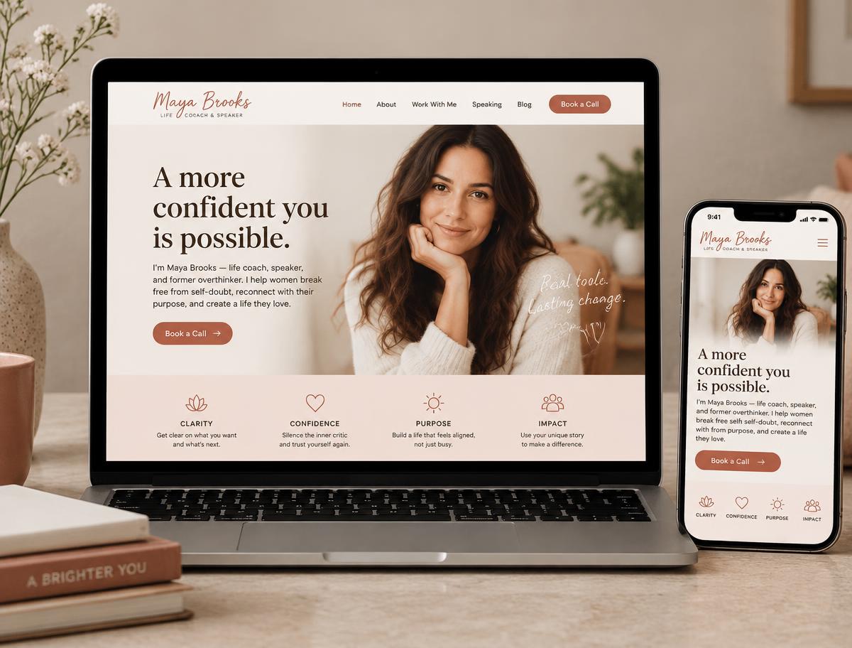 Example personal-brand custom website design